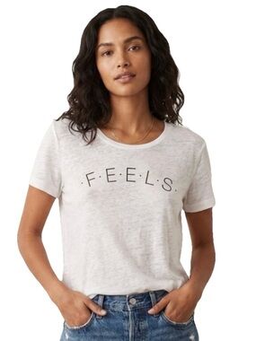 Chaser Feels Short Sleeve T Shirt Women’s White Size Medium